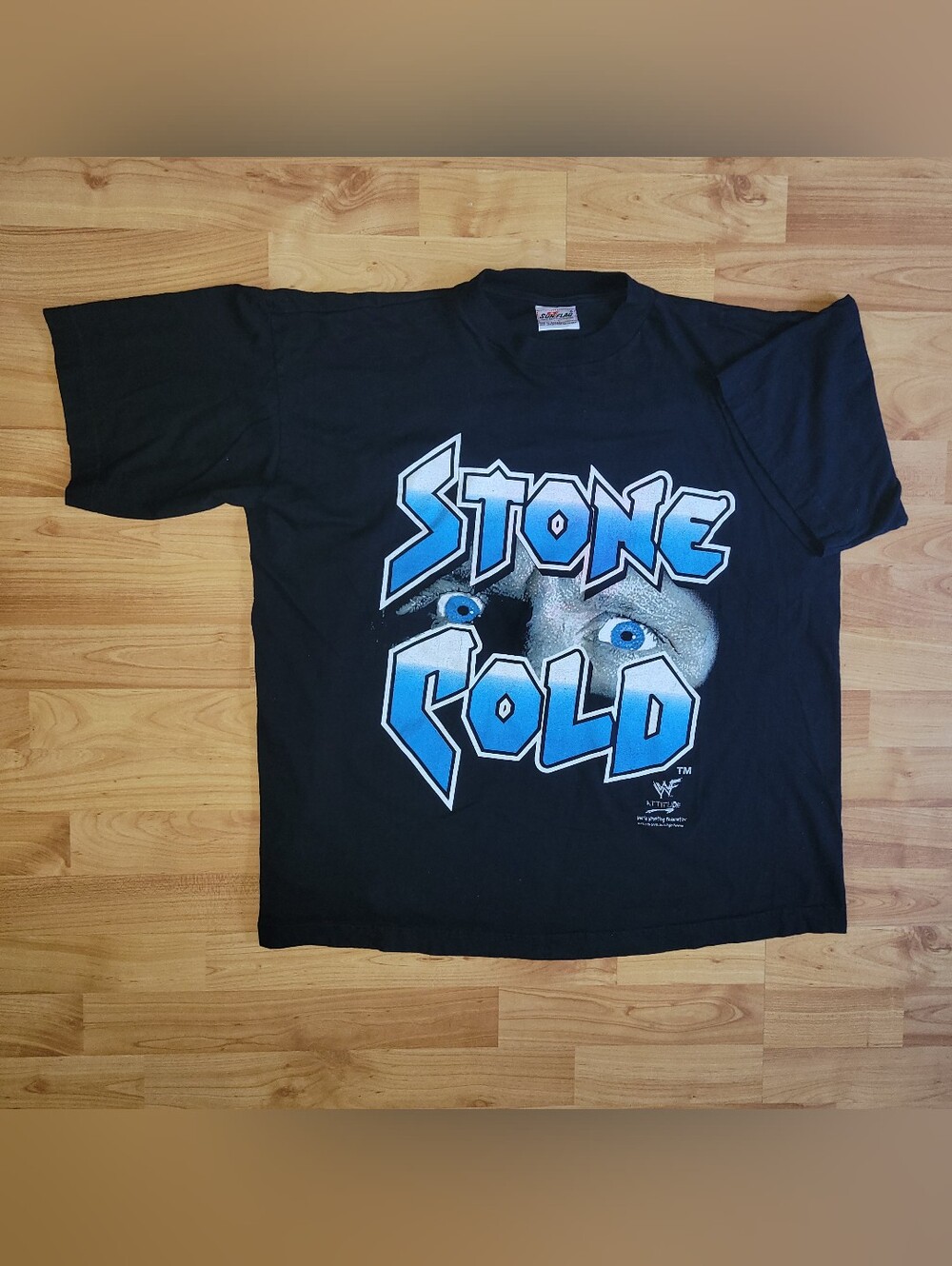 Vintage Stone Cold Steve Austin 3:16 Men's Large WWF Attitude 1996 Black T-shirt